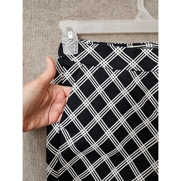 Express Columnist Ankle Pants Womens 00 Black White Stretch Career Business NEW - Picture 2 of 10